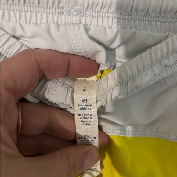 Lululemon Athletica White and Yellow Activewear - Picture 2 of 3